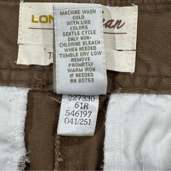 Vintage 2000s Low Rise Wide Leg Trousers Brown Chinos 100% Cotton | Size 6 - Picture 8 of 8